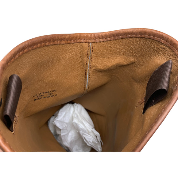 NEW Frye Melissa Button Tall Equestrian Riding Boots Sz 6 Cognac Oiled Leather - Picture 10 of 13